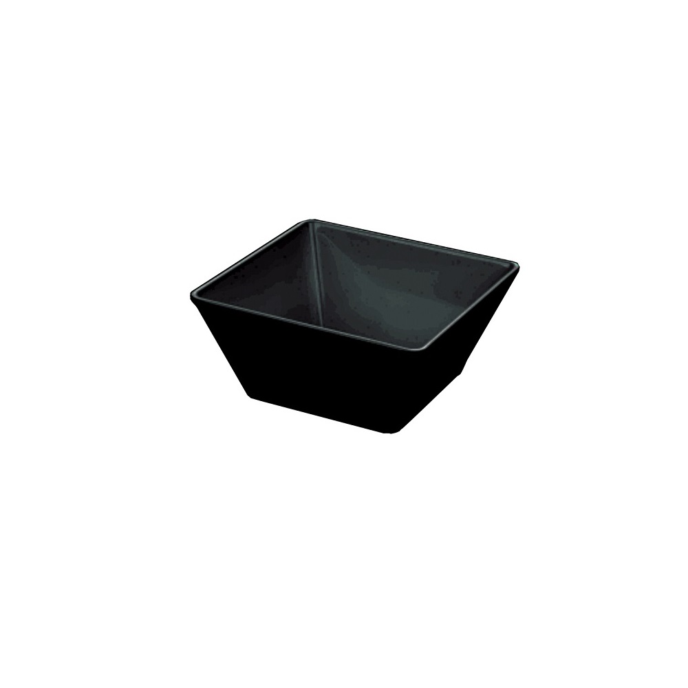 BNOV – BLACK MELAMINE DEEP SQUARE SALAD BOWL 17.5 x 8.4 CM / 250 ML