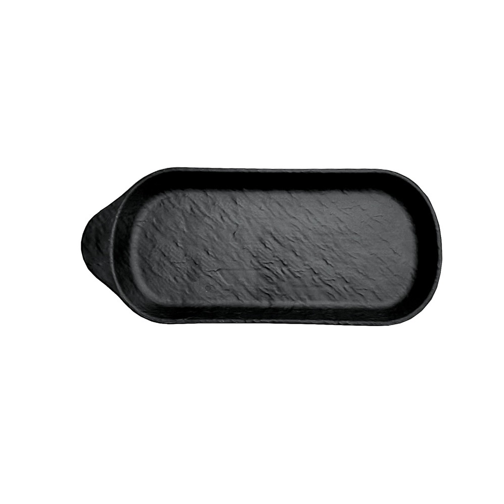 BNOV – OVAL MELAMINE PLATTER BLACK 30 x 14 CM