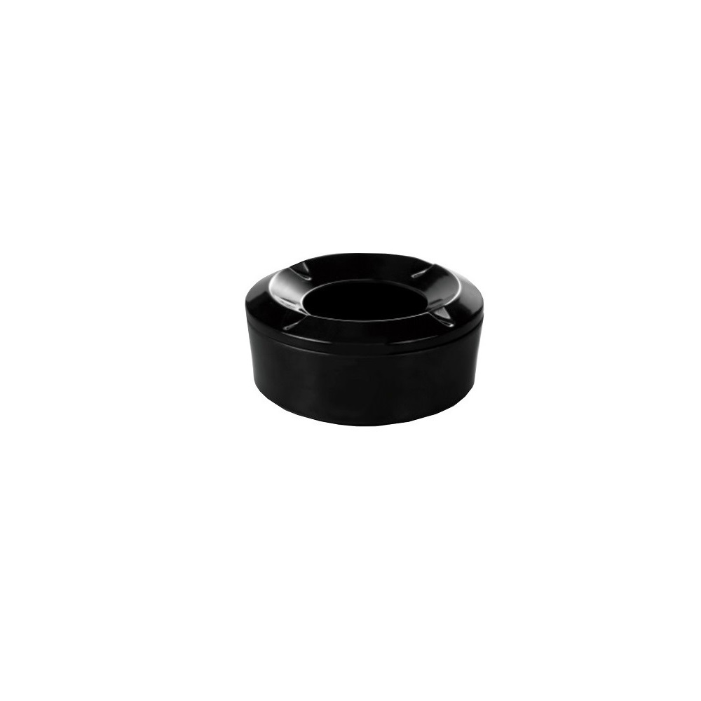 NOV – MELAMINE WINDPROOF ASHTRAY BLACK 10.5 x 4.5 CM