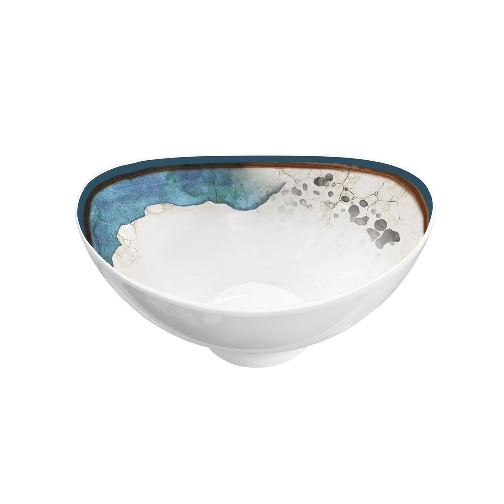 BNOV – DECOR MELAMINE WHITE/BLUE 29.5 x 27 x 16 CM / 4.1 L