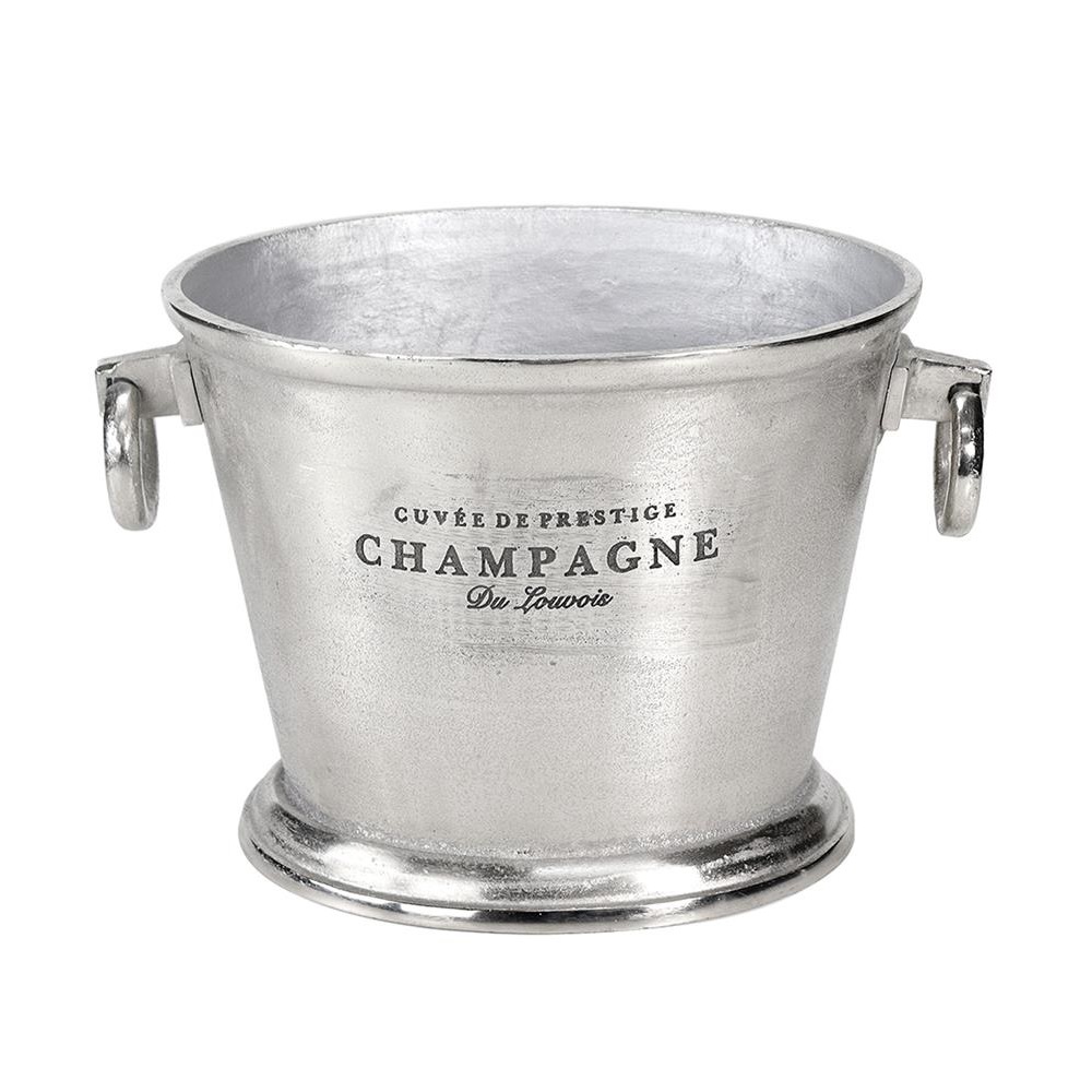 MEDRI – CHAMPAGNE BOTTLE BUCKET SAINT TROPEZ SILVER 32×26 CM