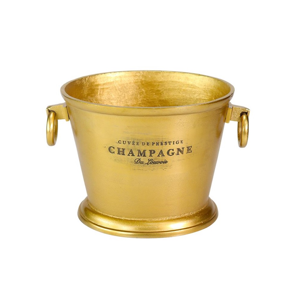 MEDRI – CHAMPAGNE BOTTLE BUCKET SAINT TROPEZ GOLD 32×26 CM