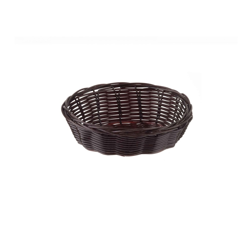 TC – OVAL HANDWOVEN BASKET 18 x 12.5 x 5 CM BROWN