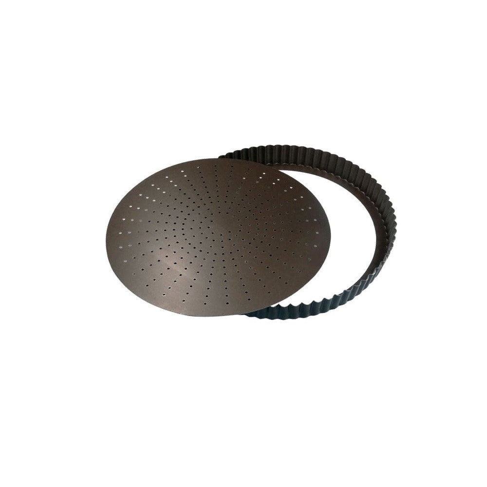 LT – LOOSE BOTTOM ROUND PERFORATED FLUTED TART PAN 28 CM H:2.5 CM