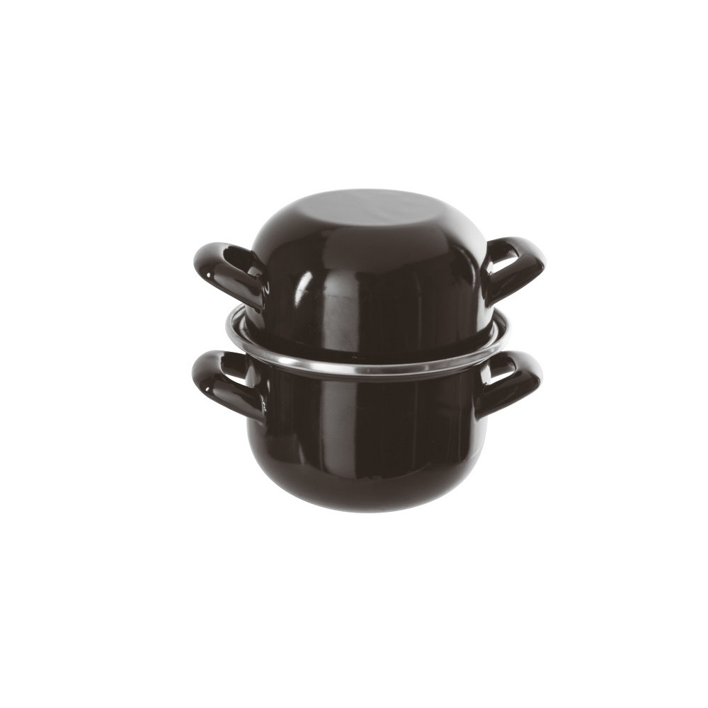 PADERNO – MUSSEL PAN BLACK ENAMEL 13.5 x 9 CM / 0.5 KG