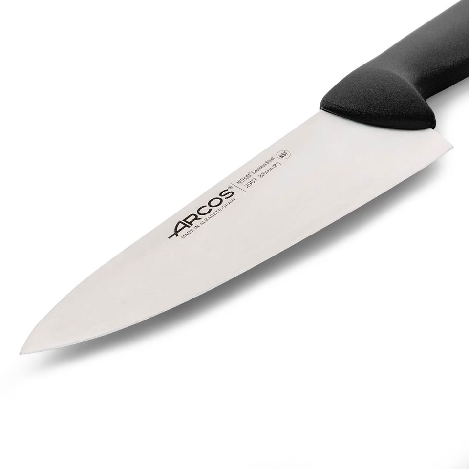 ARCOS – CHEFS KNIFE 20 CM WIDE BLADE BLACK