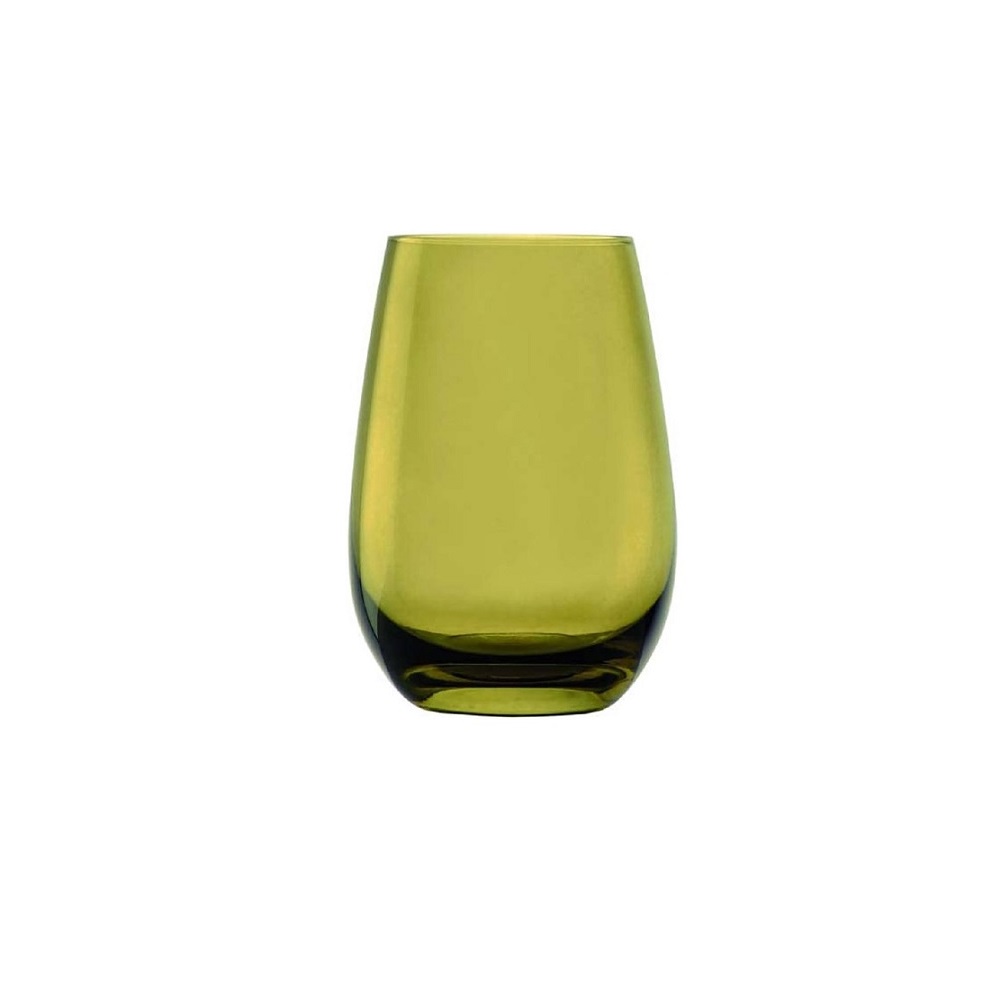 STOLZLE – ELEMENTS WATER GLASS 465 ML OLIVE GREEN