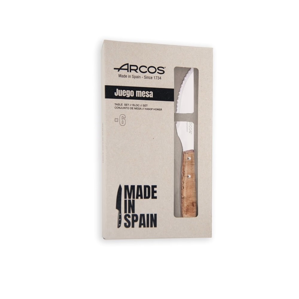 ARCOS – JUECO STEAK KNIFE BROWN SET OF 6