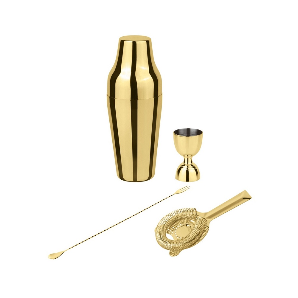 PADERNO – COCKTAIL SET OF 4 PCS GOLD FINISH