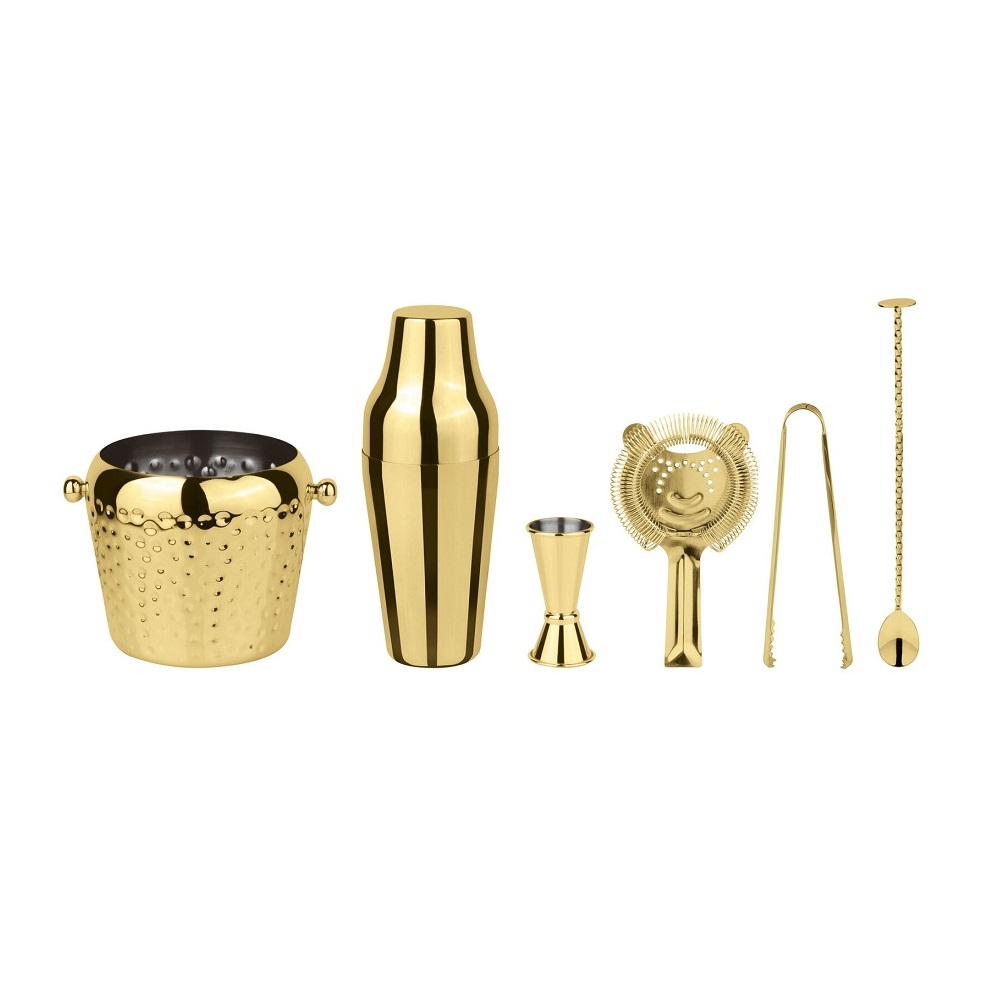 PADERNO – COCKTAIL SET OF 6 PCS GOLD FINISH