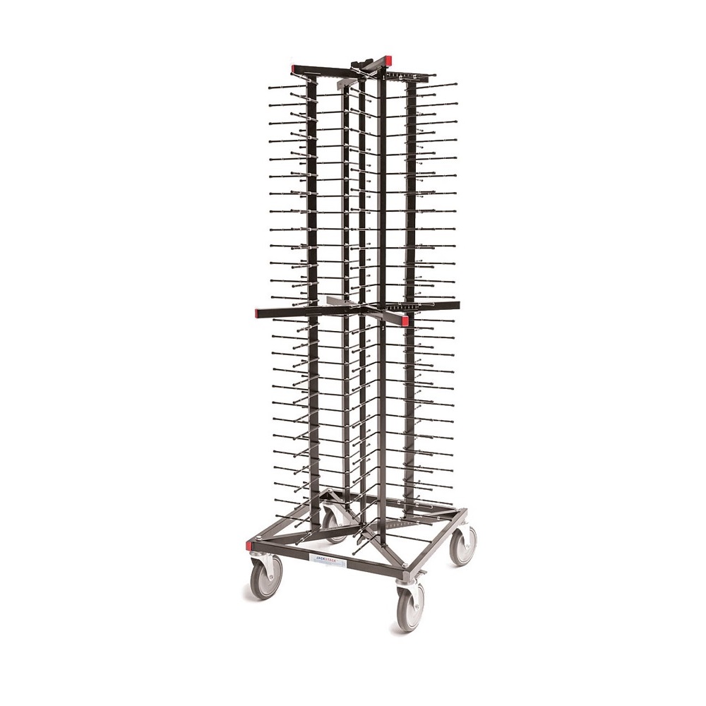 PADERNO – MOBILE PLATE RACK 60 x 60 x 179 CM 104 PLATES