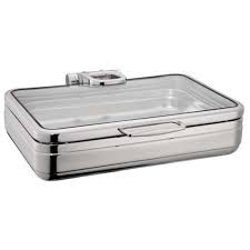 FINE DINE – DE LUXE INDUCTION CHAFING DISH GN 1/1 WITH GLASS LID