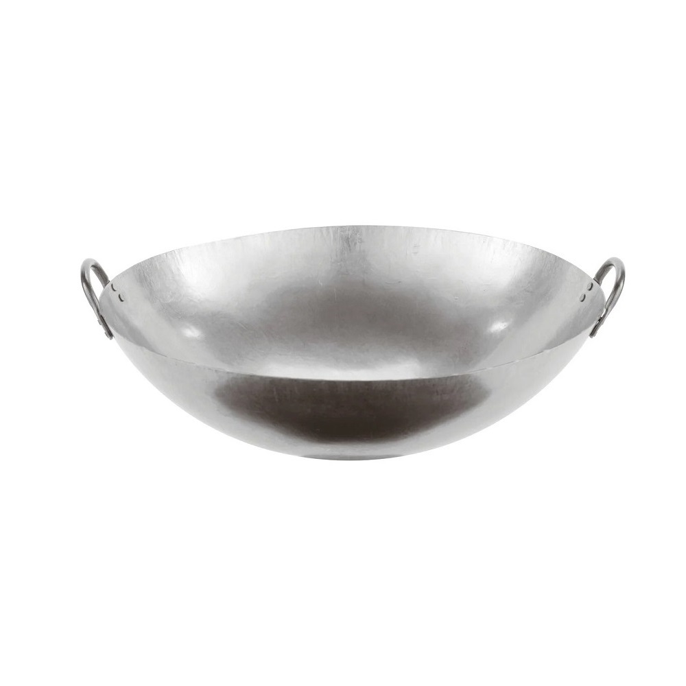 PADERNO – 2 HANDLED STEEL WOK 46 x 14 CM