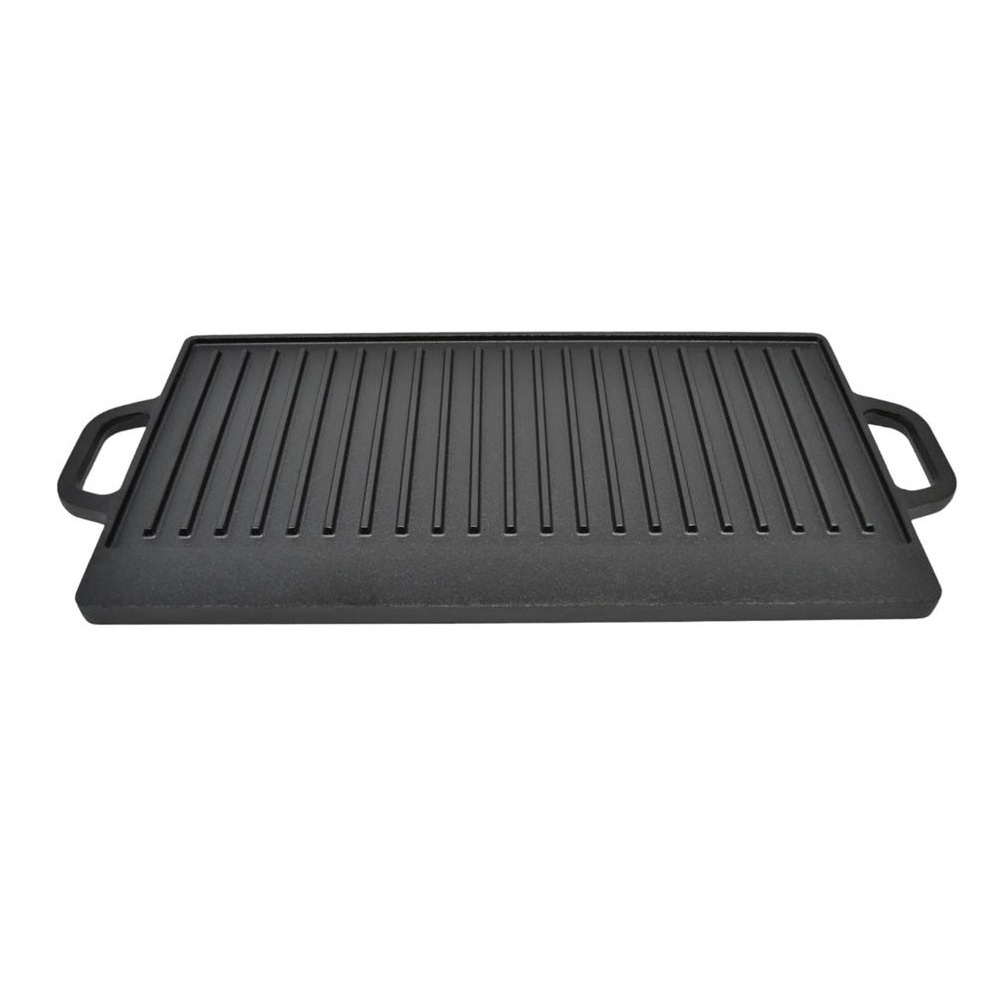 ANKOR – CAST IRON DOUBLE SIDE GRIDDLE 46 x 28 CM