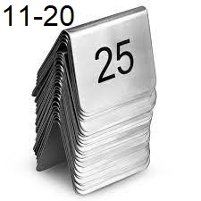 KRAFT – ST/ST TABLE NUMBERS 11-20