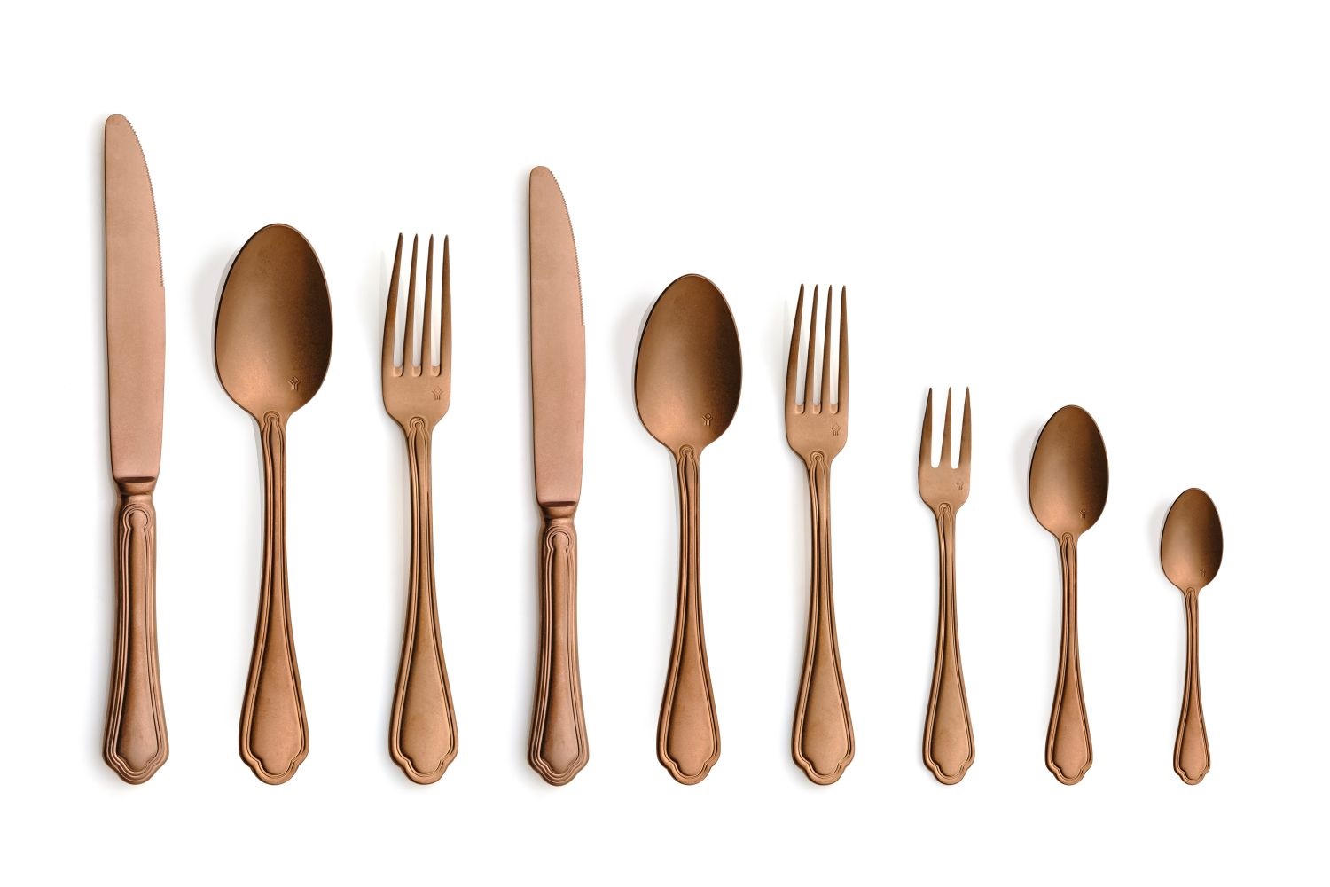 COMAS – SANGIOVESE VINTAGE COPPER 18/10 3.5 MM DESSERT SPOON SET OF 12