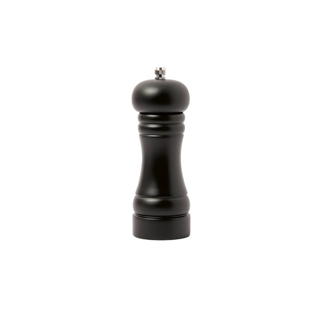 KOS – SALT/PEPPER MILL BLACK WOODEN 15 CM