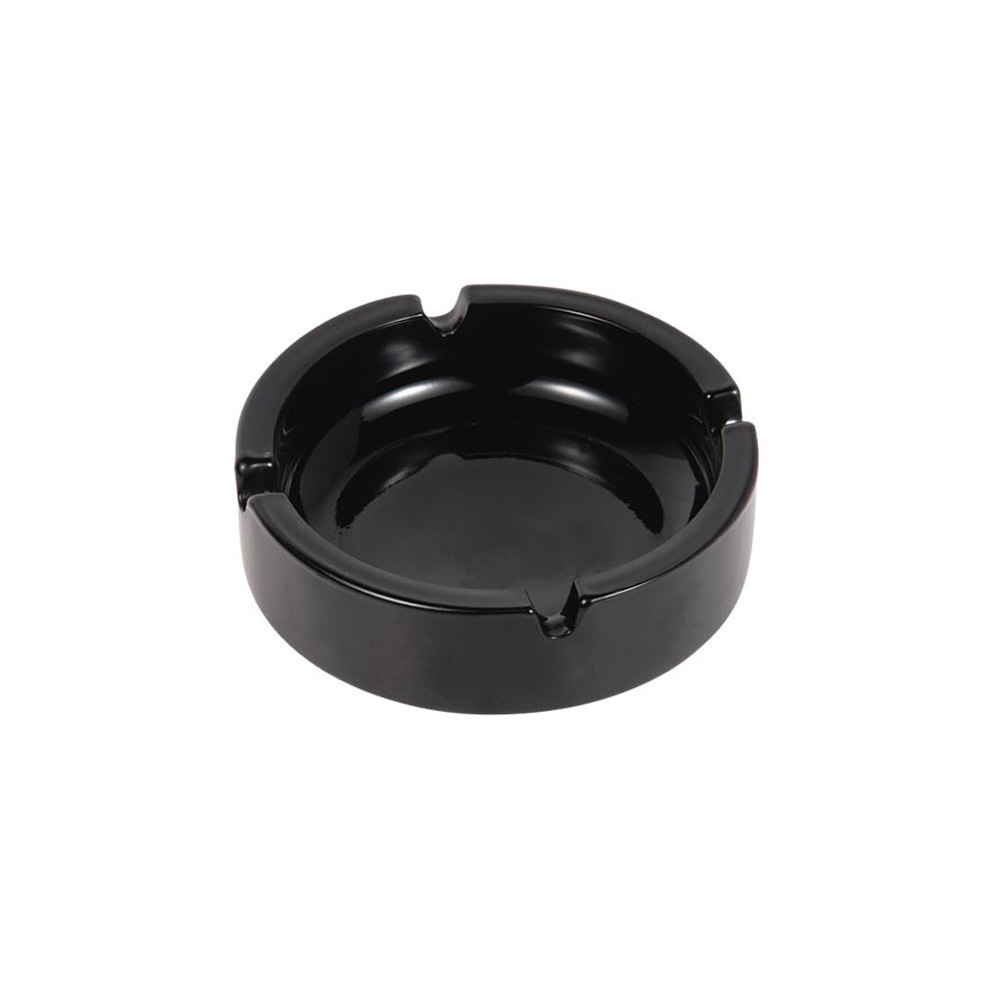 UNIGLASS – SELENA ASHTRAY ROUND 14 CM BLACK