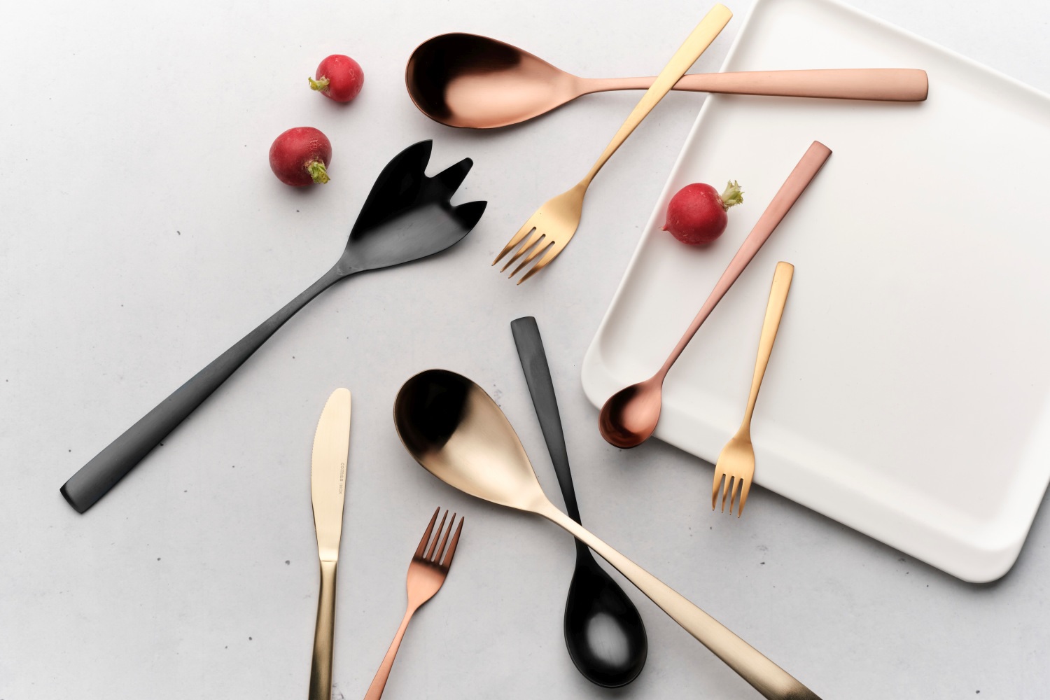 COMAS – BARCELONA COLORS COPPER TABLE SPOON 18/0 SET OF 12