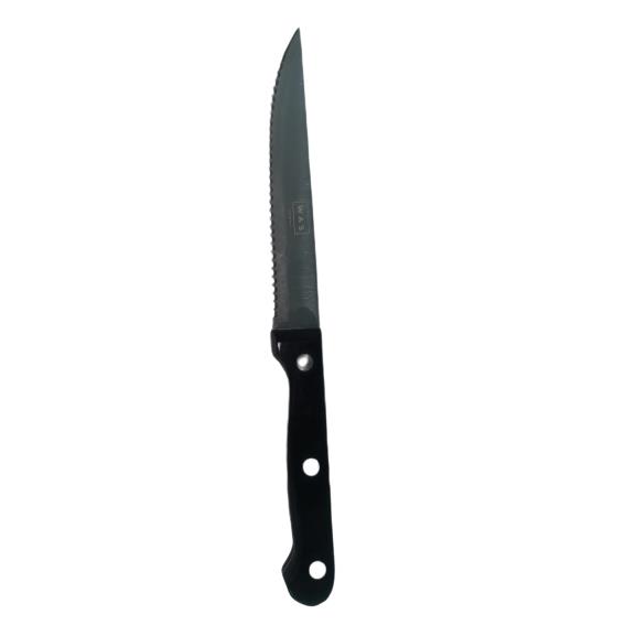 WAS – STEAK KNIFE WITH BLACK HANDLE 21 CM