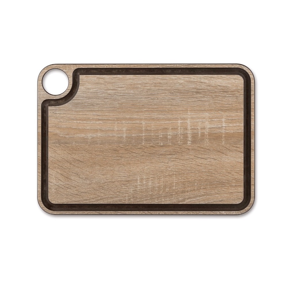 ARCOS – WOOD EFFECT SERVING/CUTTING BOARD WITH GROOVE 33 x 23 CM