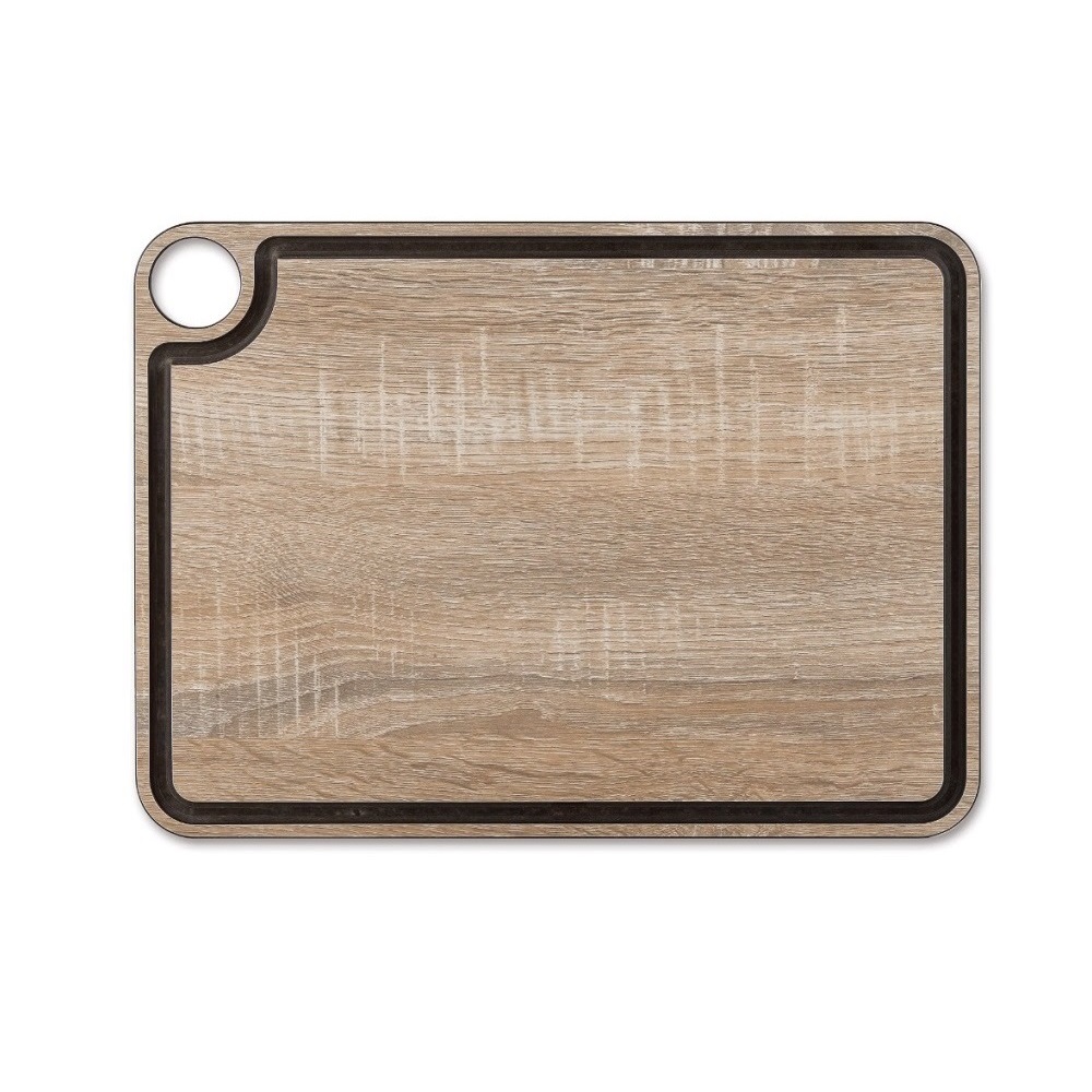 ARCOS – WOOD EFFECT SERVING/CUTTING BOARD WITH GROOVE 38 x 28 CM