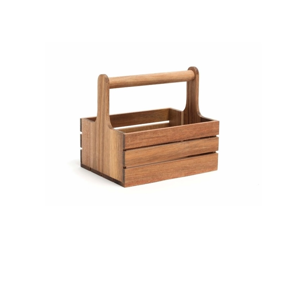 COMAS – ACACIA TABLE CADDIE WITH HANDLE 20 x 15 x 18 CM