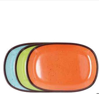 TOGNANA – MELAMINE OVAL TRAY 32 x 22 CM ORANGE