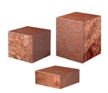 GB – SET OF 3 HONEY BROWN ACRYLIC CUBES 19×8, 20×16, 21×24 CM