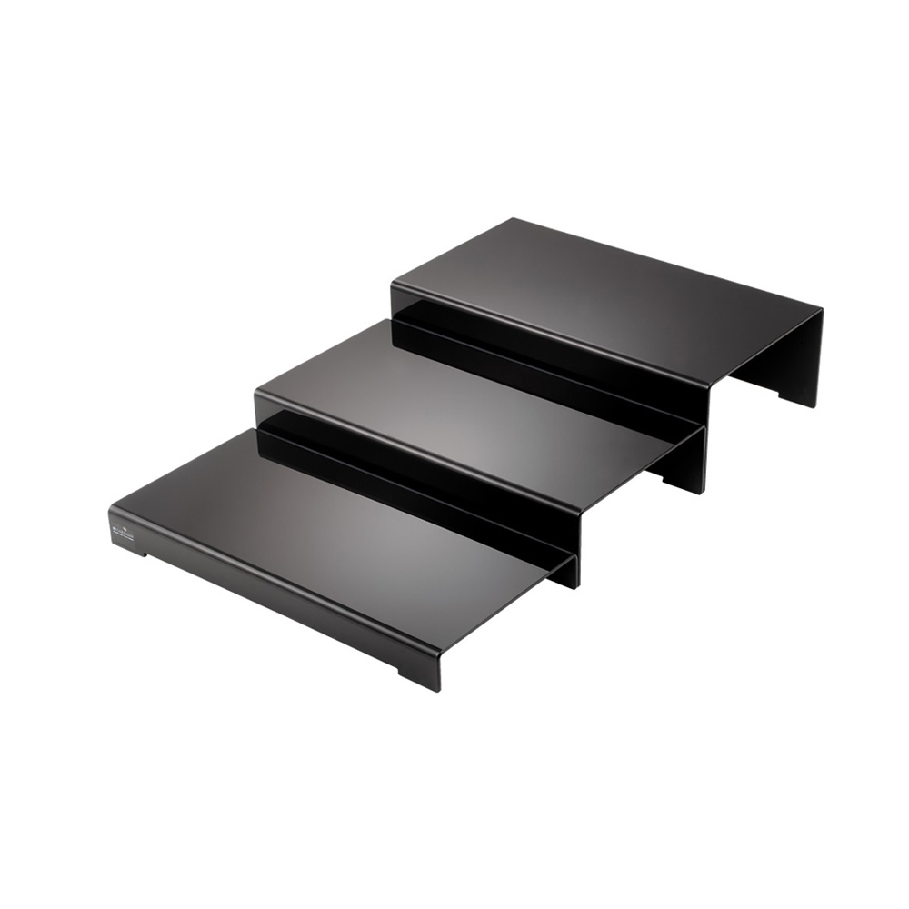 GB – SET OF 3 STEP RISERS HIGH GLOSS BLACK 40x63x12 CM