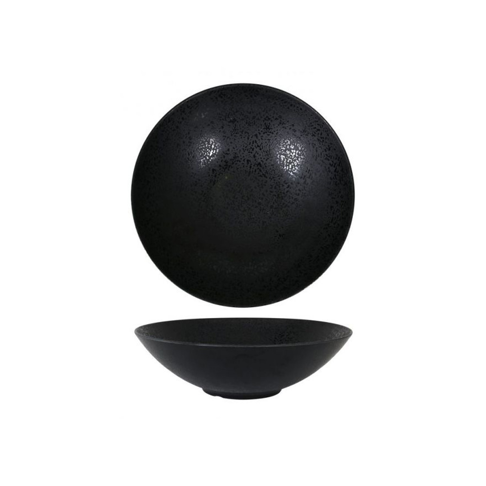 VIEJO – MELAMINE BLACK ROUND SALAD BOWL 31 X 9 CM