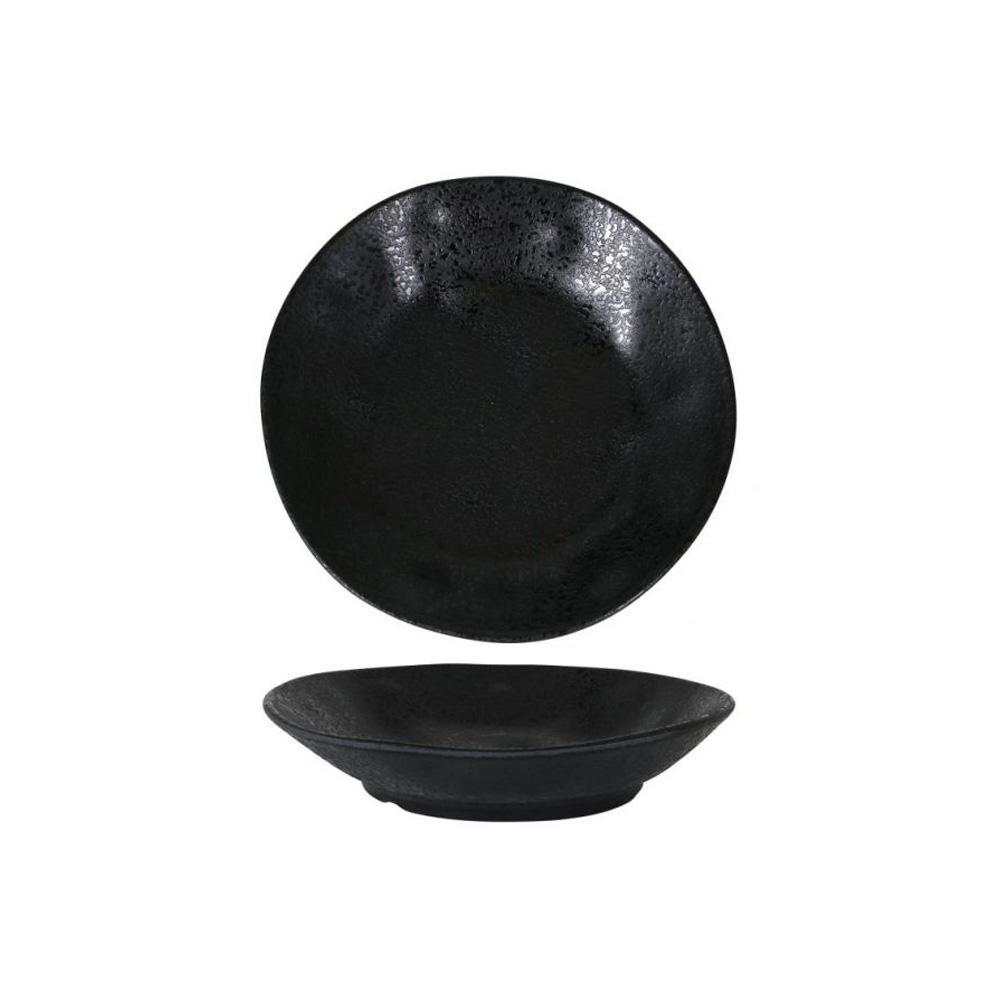 VIEJO – MELAMINE BLACK ROUND SALAD BOWL 27 X 5 CM