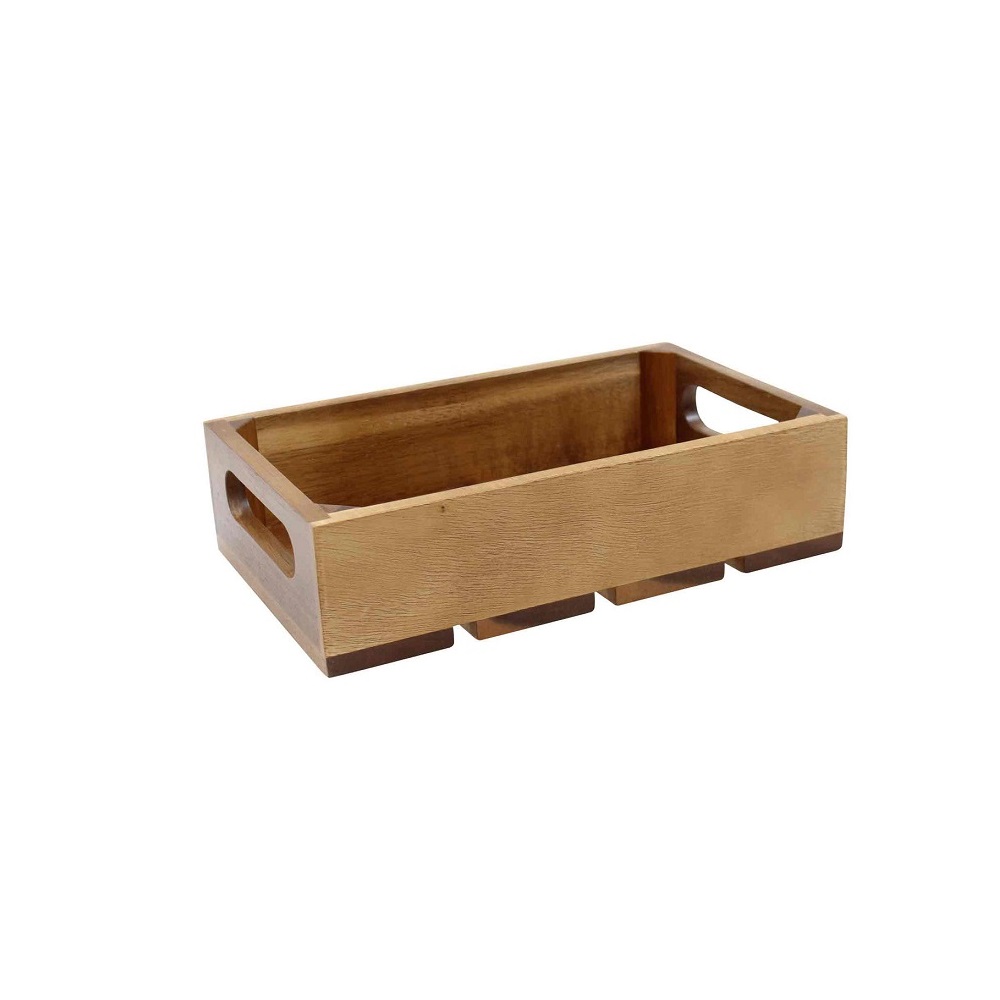 TC – ACACIA WOOD CRATE GN 1/4 / 26.5 x 16.5 x 7 CM