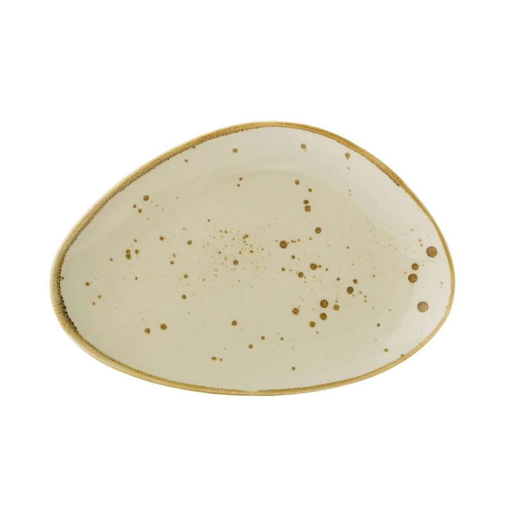 UTOPIA – EARTH LINEN OBLONG PLATE 36 CM