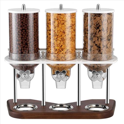 GB – VARIO CEREAL DISPENSER 3x4L BEECH BASE