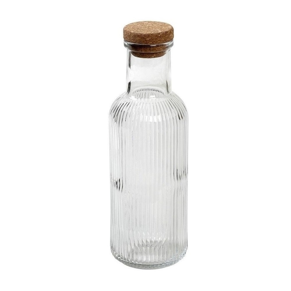 ESPIEL – CLEAR GLASS BOTTLE 1L WITH CORK LID