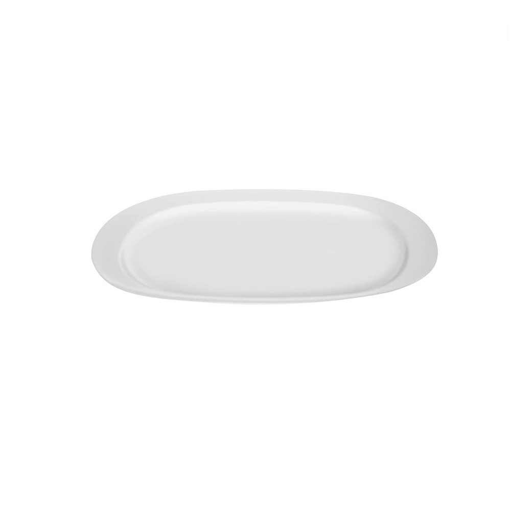 MELAWARE – MELAMINE ROUNDED PLATTER WHITE 23.5 x 17 CM No.192