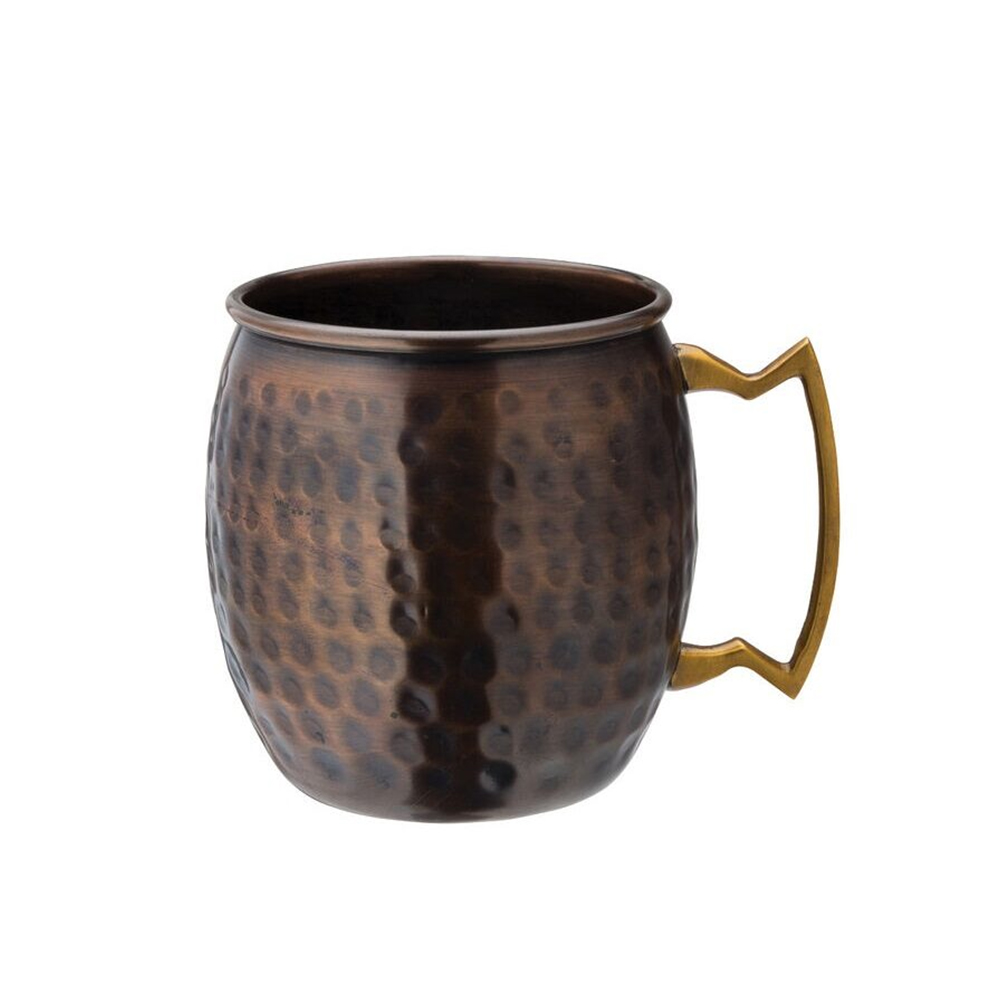 UTOPIA – AGED COPPER HAMMERED ROUND MUG 54 CL