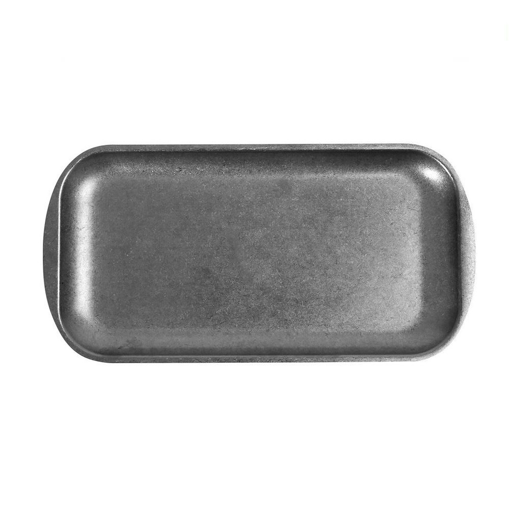 ESPIEL – SNOW ST/ST RECTANGULAR PLATE SILVER 41 x 23 CM