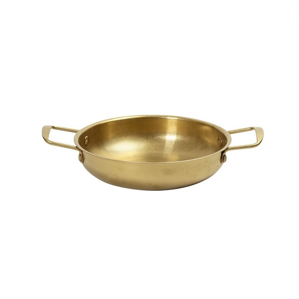 ESPIEL – SNOW ST/ST ROUND SERVING PAN GOLD 26 CM