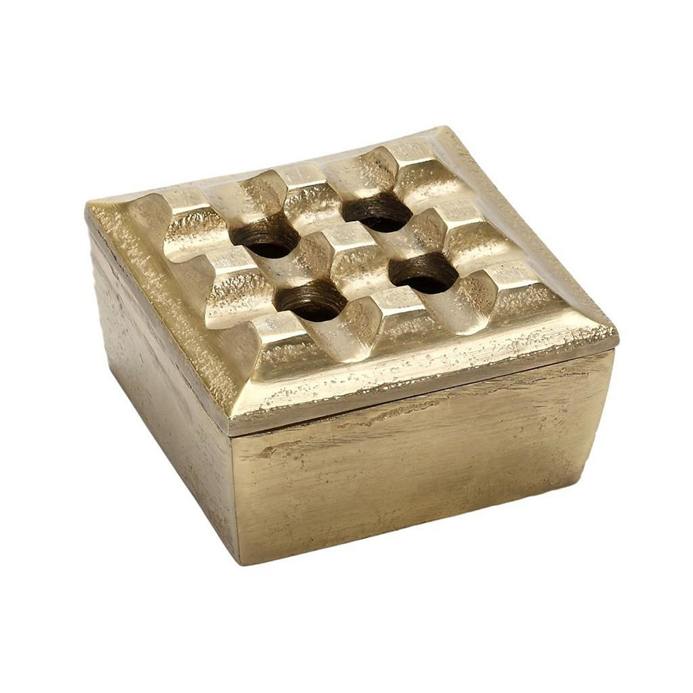 ESPIEL – BRONZE SQUARE ASHTRAY 8X8 CM FLA213