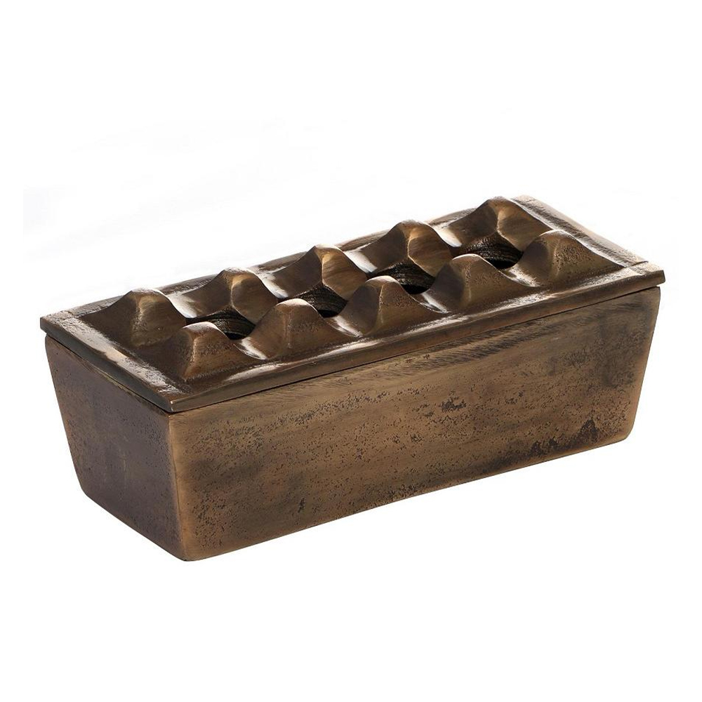 ESPIEL – BRONZE SQUARE ASHTRAY 18X8 CM