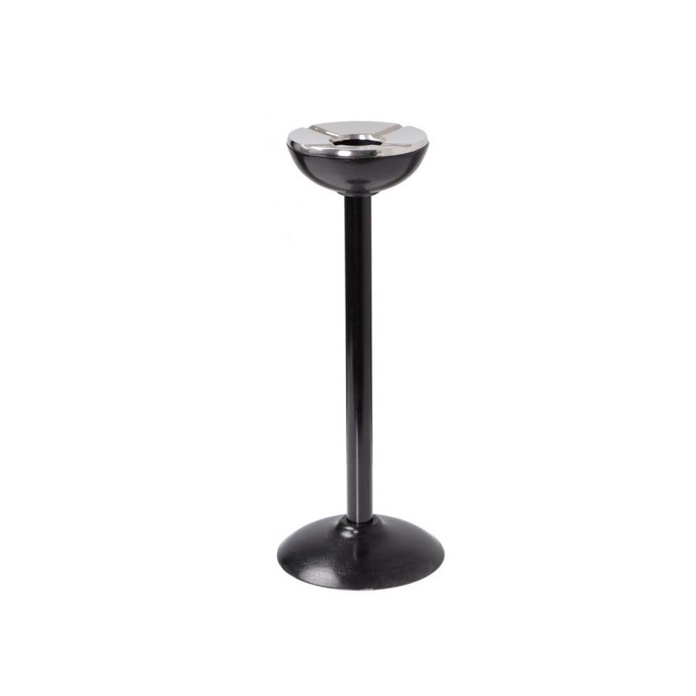 ESPIEL – OUTDOOR STANDING ALUM. ASHTRAY BLACK 24x24x62 CM