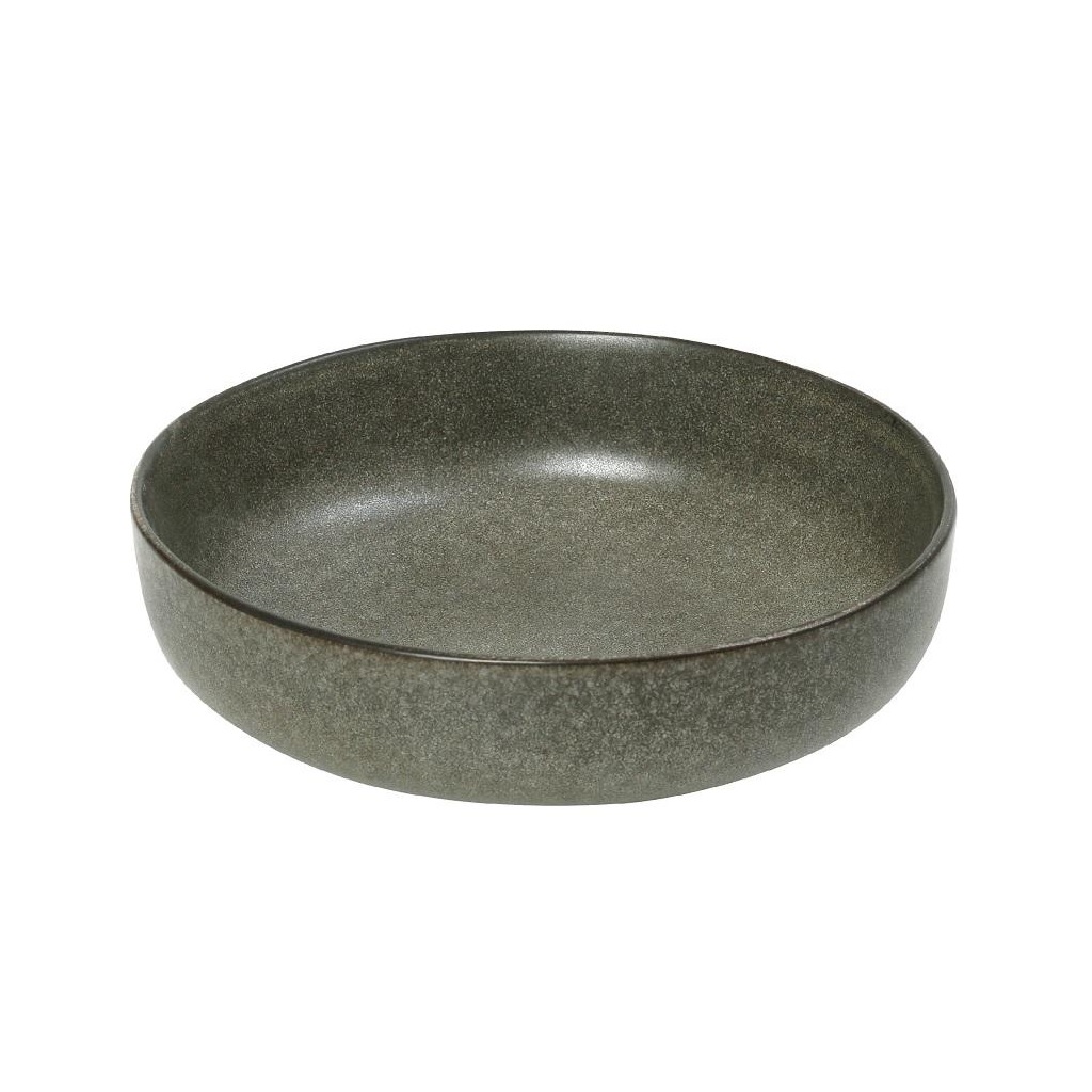 ESPIEL – ETNA STONEWARE OLIVE DEEP PLATE 22×5 CM