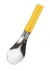 STAINLESS STEEL SPATULAS WITH YELLOW HANDLE IN POLYPROPYLENE 26 CM