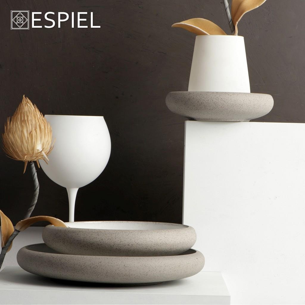 ESPIEL – SANDY WHITE STONEWARE PLATE 20 CM