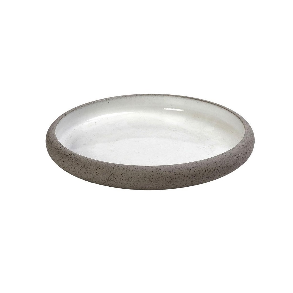 ESPIEL – SANDY WHITE STONEWARE PLATE 24 CM