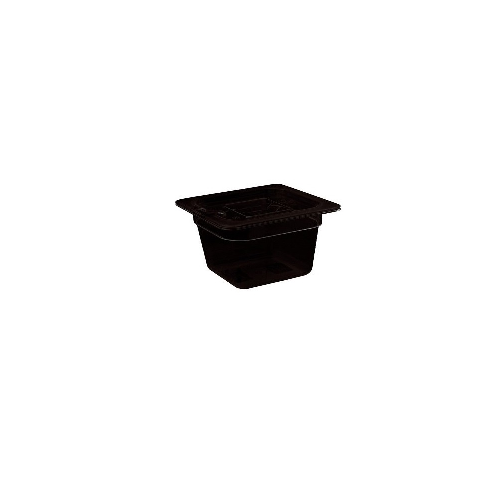 MATERAL – PP GN 1/6 x 100 MM WITH LID BLACK COLOR