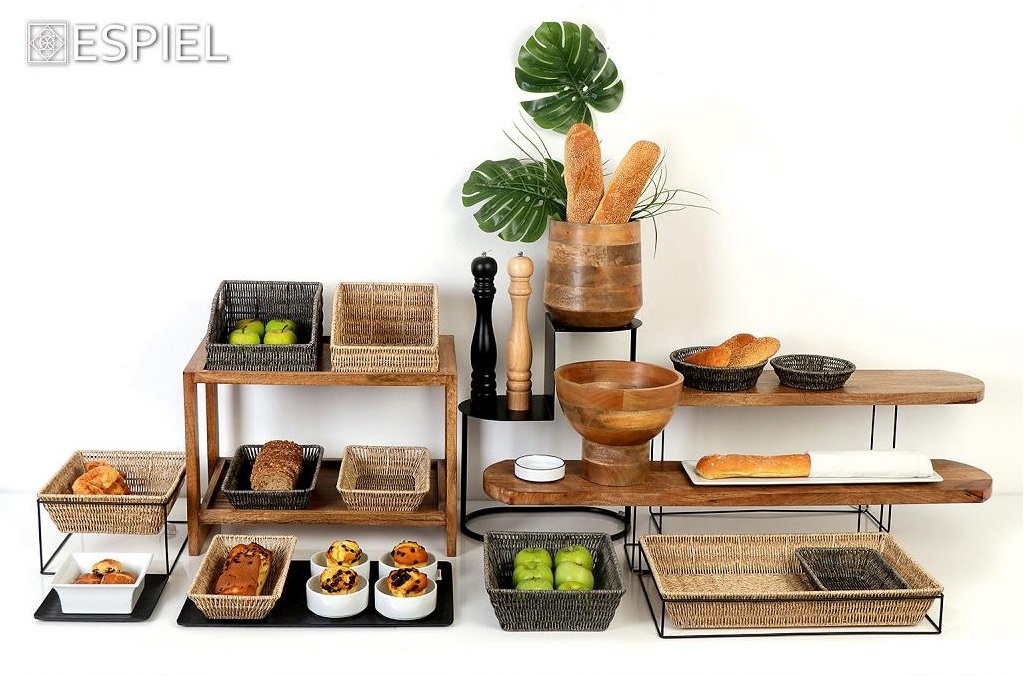 ESPIEL – MANGO 2 TIER BUFFET STAND 58 x 32 CM H:44 CM