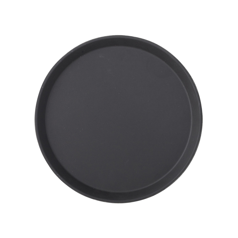 UTOPIA – BLACK NON-SLIP ROUND TRAY 41 CM 04-252